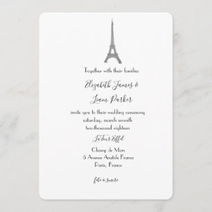Faire-part de mariage de Paris
