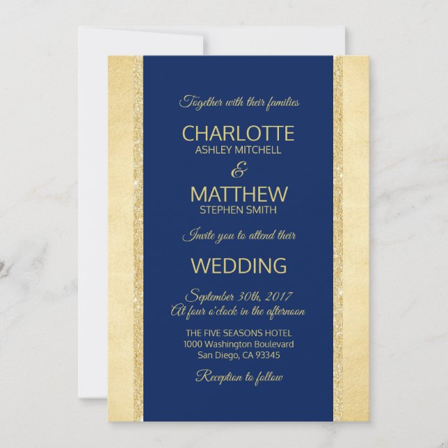 Faire-part de mariage de Parties scintillant de la (Devant)