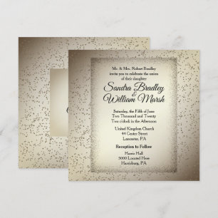 Faire-part de mariage de Parties scintillant rusti