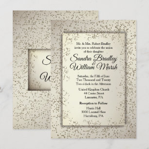 Faire-part de mariage de Parties scintillant rusti