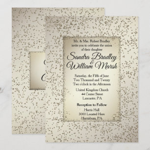 Faire-part de mariage de Parties scintillant rusti