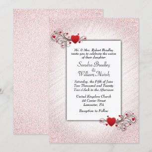 Faire-part de mariage de Parties scintillant Valen