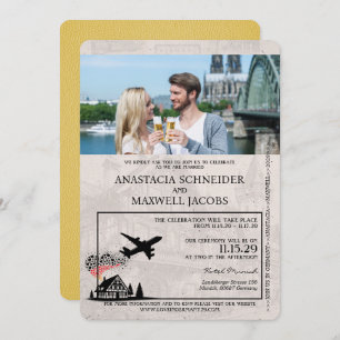 Faire-part de mariage de passeport de l'Allemagne