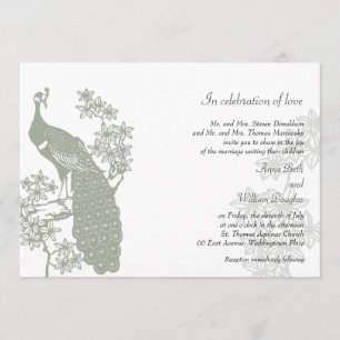 Faire-part de mariage de Peacock