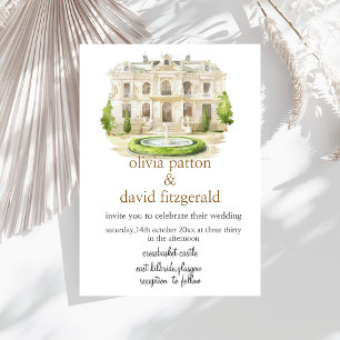 Faire-part de mariage de peinture du lieu