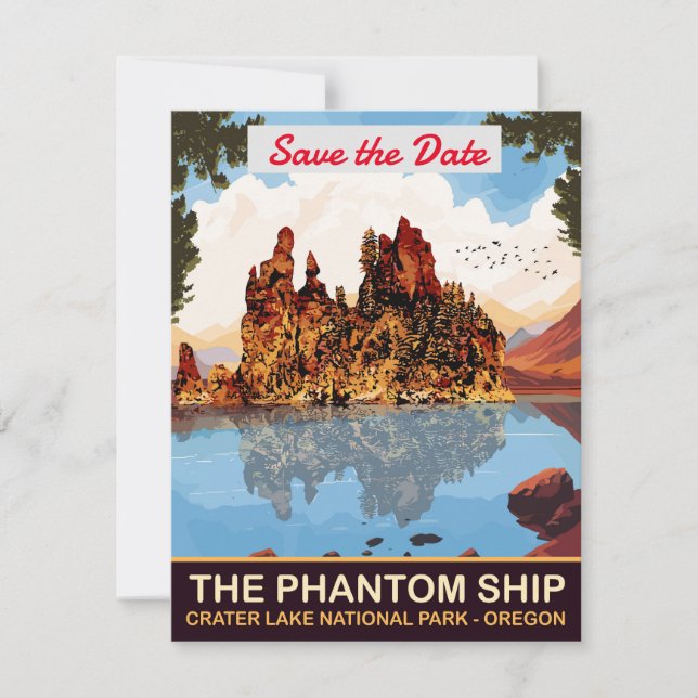 Faire-part de mariage de Phantom Ship Crater Lake (Devant)