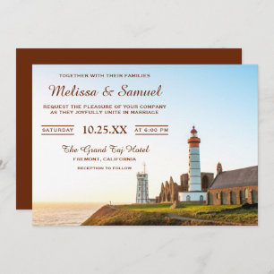Faire-part de mariage de phare marin Pittoresque