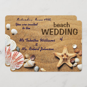 Faire-part de mariage de plage de conception de