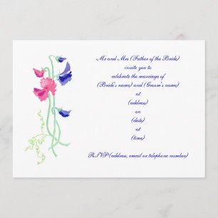 Faire-part de mariage de pois doux