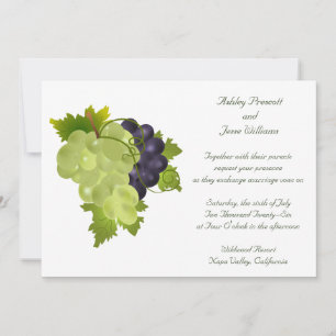 Faire-part de mariage de raisins Napa