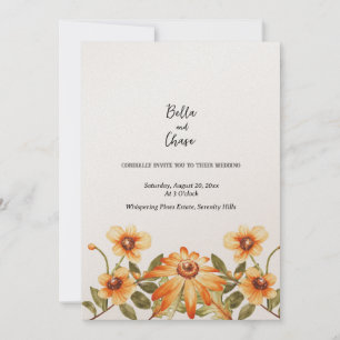 Faire-part de mariage de récolte rustique