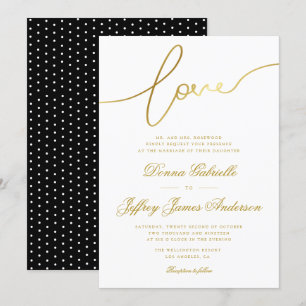 faire-part de mariage de script agréable