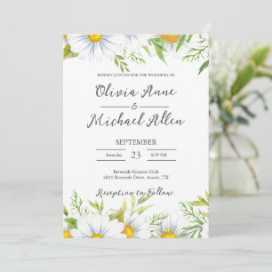 Faire-part de mariage de script d'aquarelle des ma