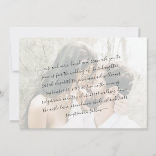Faire-part de mariage de script de photos en coupl