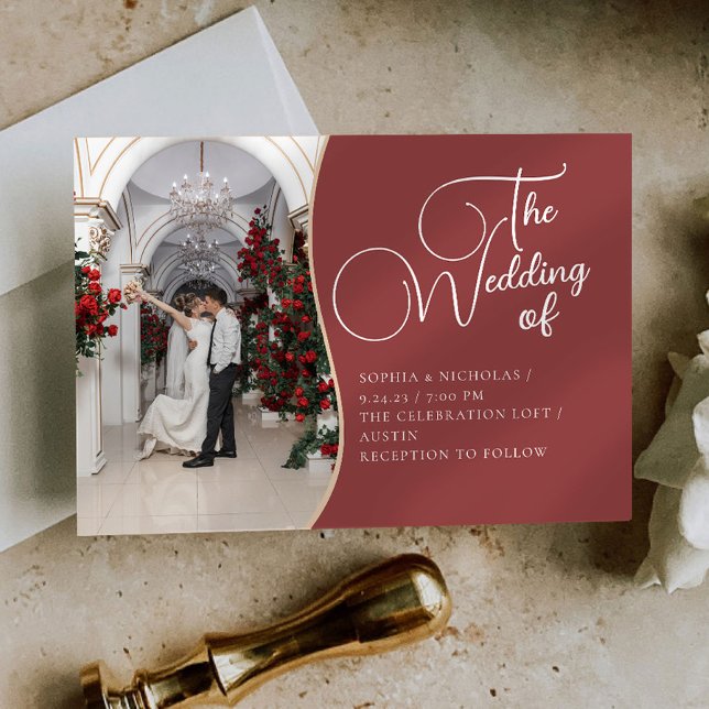 Faire-part de mariage de script minimal (Créateur téléchargé)