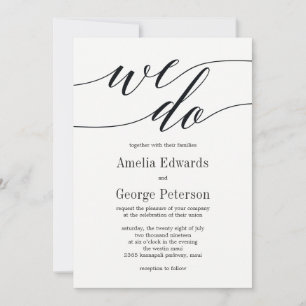Faire-part de mariage de script moderne