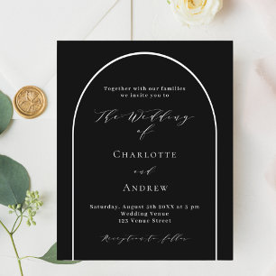 Faire-part de mariage de script moderne en arche b
