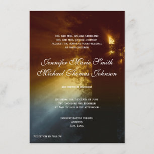 Faire-part de mariage de silhouette d'arbre de