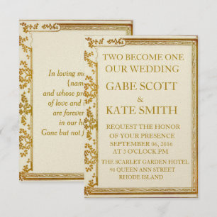 Faire-part de mariage de souvenir personnalisable