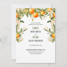 Faire-part de mariage de swag Orange Blossom