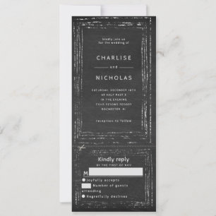 Faire-part de mariage de tableau de bord rustique