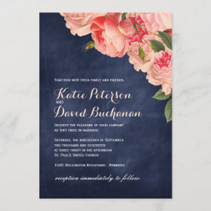 Faire-part de mariage de tableau de marine
