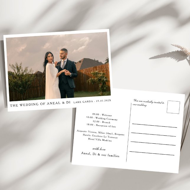 Faire-part de mariage de texte et de photo simple  (Créateur téléchargé)