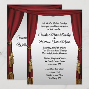 Faire-part de mariage de thème de film écran argen