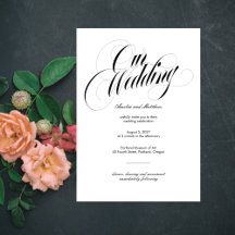 Faire-part de mariage de titre Luxe