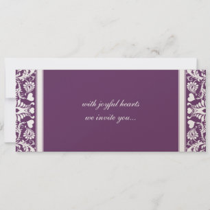 Faire-part de mariage de torrents de prune profond