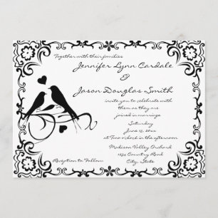 Faire-part de mariage de trames de défilement Vint