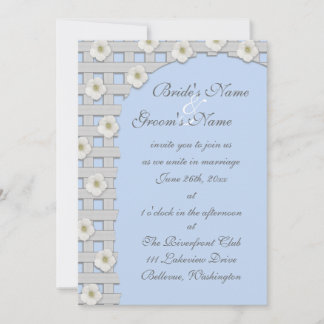 Faire-part de mariage de treillis de gloire de