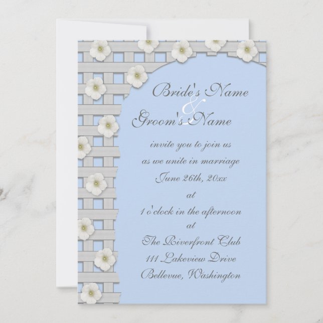Faire-part de mariage de treillis de gloire de (Devant)