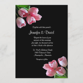 Faire-part de mariage de tulipes de ressort
