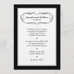 Faire-part de mariage de Tuxedo sur papier Linen