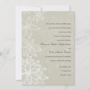 Faire-part de mariage de type Fleur profilée