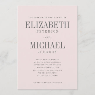 Faire-part de mariage de type simple et élégant