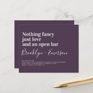 FAIRE-PART DE MARIAGE de typographie amusante BUDG