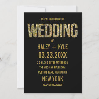 Faire-part de mariage de typographie de Parties sc