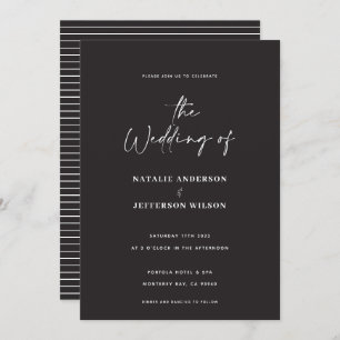 Faire-part de mariage de typographie manuscrite mo