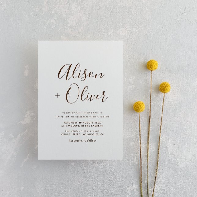 faire-part de mariage de typographie simple (Créateur téléchargé)