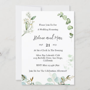 Faire-part de mariage de verdure