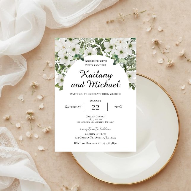 Faire-part de mariage de verdure sage (Créateur téléchargé)