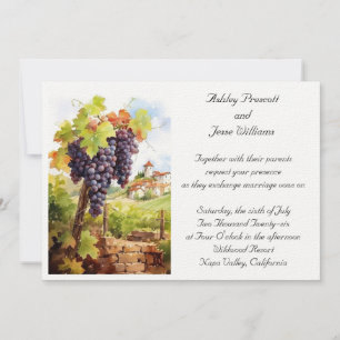 Faire-part de mariage de vignoble