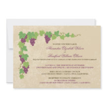 Faire-part de mariage de vignoble (texture de