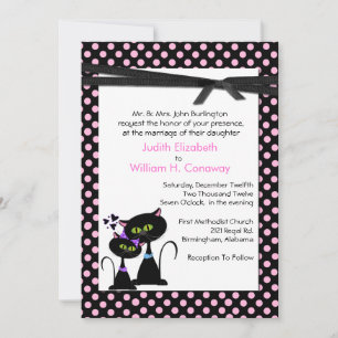Faire-part de mariage de Whimsical Cats