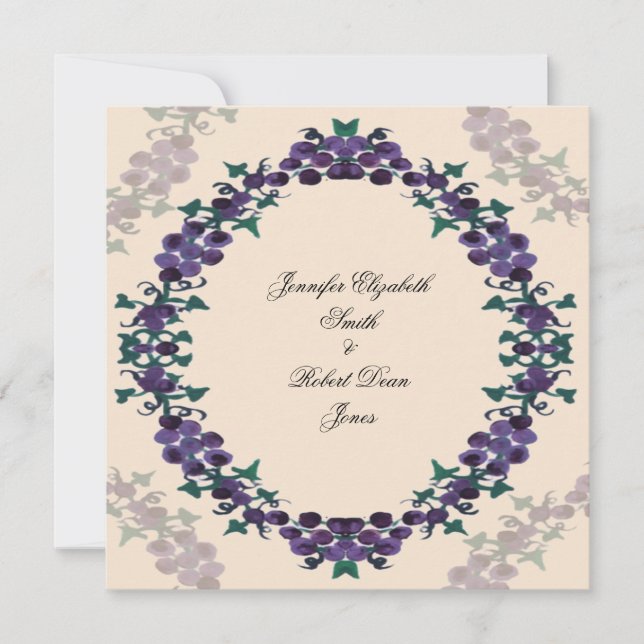 Faire-part de mariage de Wreath Grapevine (Devant)