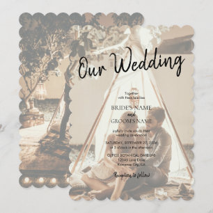 Faire-part de mariage décolorés avec vos propres p