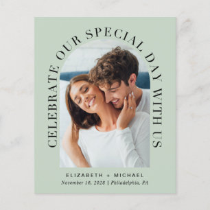 Faire-part de mariage d'écran photo à budget éléga