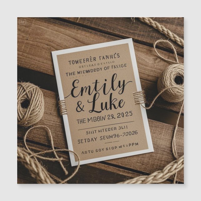 Faire-part de mariage d'élégance intemporelle (Devant)